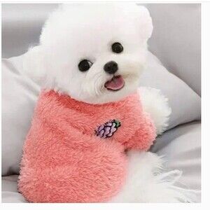Dog Sweater  size Large Baby Pink fleece fashion for dogs C23